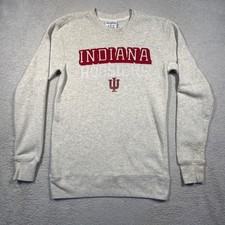 Champion Indiana Hoosiers Crewneck Sweatshirt Gray Adult Size S Athleticwear IU