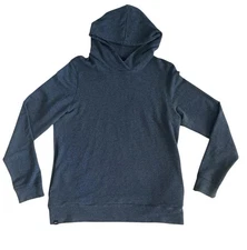 Men’s Pistol Lake Minimalist Sweatshirt Pullover Hoodie Medium Blue Soft Cozy