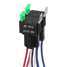2 Pack Fuse Relay Switch Kit, 12V 30A, 4 Pin SPST, 30A Switch Harness Set,.