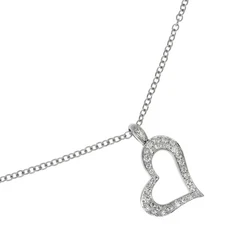 PIAGET Limelight Necklace heart K18 white gold/diamond heart 7.8g Women