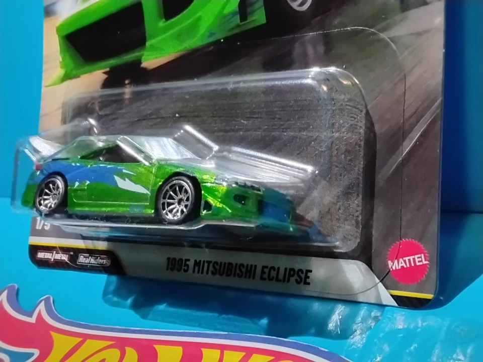 2026 HOT WHEELS FAST & FURIOUS CHASE 95 MITSUBISHI ECLIPSE #1 GREEN ANNIVERSARY - Image 4 of 4