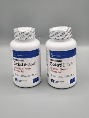 2 SciatiEase Nerve Support Formula Sciatic Discomfort 120 Capsules Exp 8/27