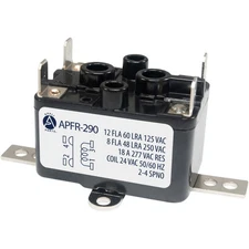 Appli Parts APFR-290 90-290, 24 VAC Coil, Heavy Duty Switching Fan Relay, SPST N