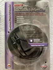 NEW Monster Digital Interlink Lightspeed 100 2M 6.6ft Fiber Optic Toslink Cable
