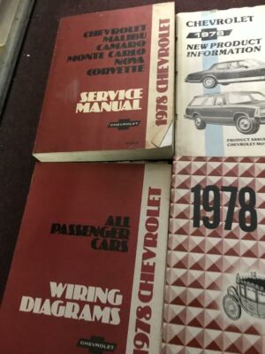 1978 Chevy Shop Manuell Corvette Lt Z28 Camaro Nova Malibu Repair