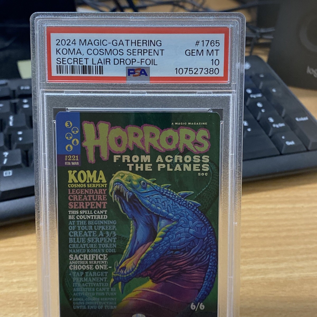 PSA 10 Gem MTG Koma, Cosmos Serpent RAINBOW FOIL Secret Lair Drop