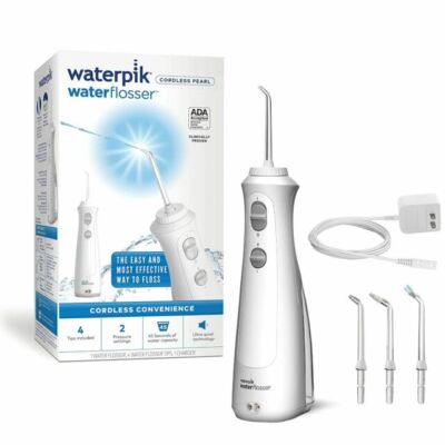 Waterpik WP560CD - Portable Cordless Pearl Water Flosser - White