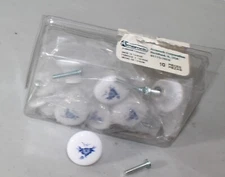 CABINET DRAWER PULLS  CORNFLOWER BLUE WHITE 10 Pc.