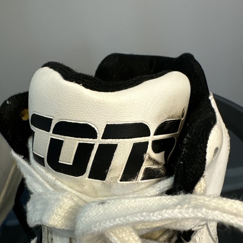 Sneakers alte vintage Converse Cons bianche nere uomo taglia 7,5 anni 90 RARA - Foto 16 di 24