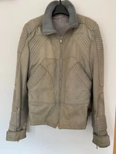 DOLCE & GABBANA VLS06/ULEK goat Leather Jacket Coat mens beige USED