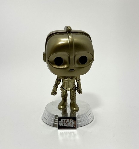 FUNKO POP! STAR WARS “C-3PO" VINYL BOBBLE HEAD Chrome Base COLLECTABLE - Picture 1 of 7
