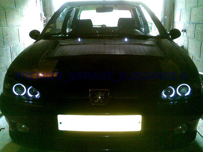 FARI LENTICOLARI ANGEL EYES A LED BLACK O CROMATI PER PEUGEOT 106 - Foto 1 di 10