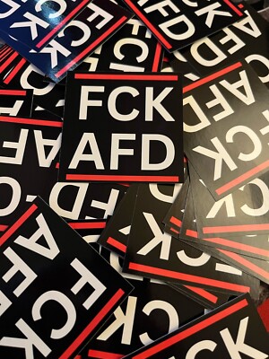 500x Aufkleber FCK AFD 10,5cm - Premium Qualität -  Wetterfest für Outdoor 