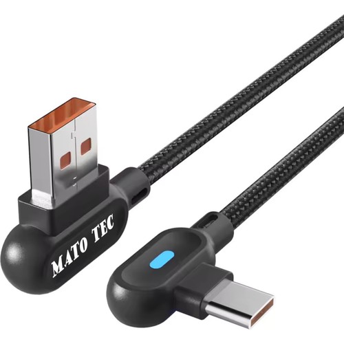 1-2m Typ C USB-C USB 90° Kabel kątowy Szybkie ładowanie do Samsung Huawei Xiaomi - Zdjęcie 6 z 16