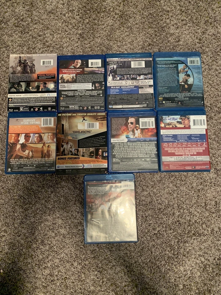 Blu Ray Lot Of 9 Action Films, In Like New Conditions Foto 2 de 4