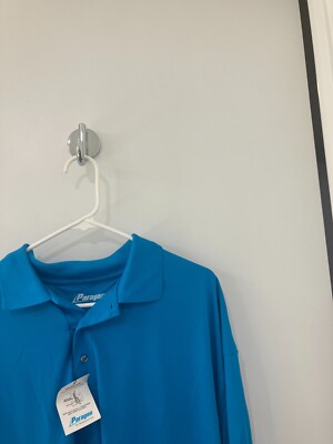 Paragon light blue collared polyester golf polo shirt men's adult XXXL  3XL  NWT