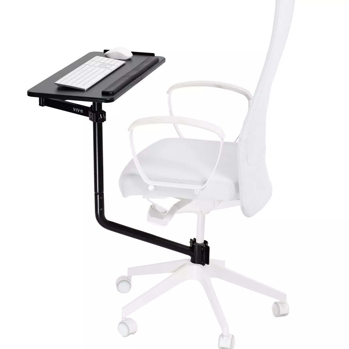 VIVO Office Chair Mounted 26 x 12 inch Full Motion Keyboard and Mouse Tray