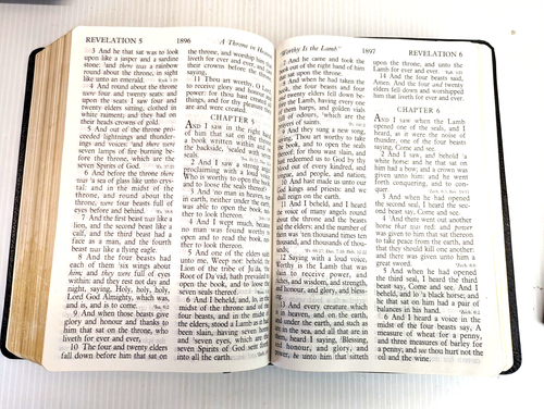 Super Giant Print Reference Bible KJV Red Letter Leather 1996 Broadman & Holman - Picture 19 of 21