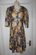 Genuine Vintage Dress Size 14 Classic Debenhams Floral Frock Ladies Tea Dress 