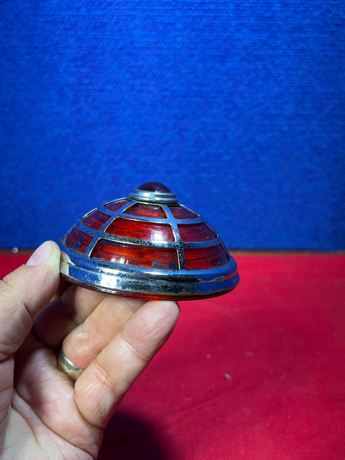 Vintage *PAIR* Original Automobile Tail Light Red Glass Lens AE-79 | eBay