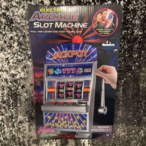 Electronic Arcade Slot Machine Neon Series Table Top Ambassador New With Box