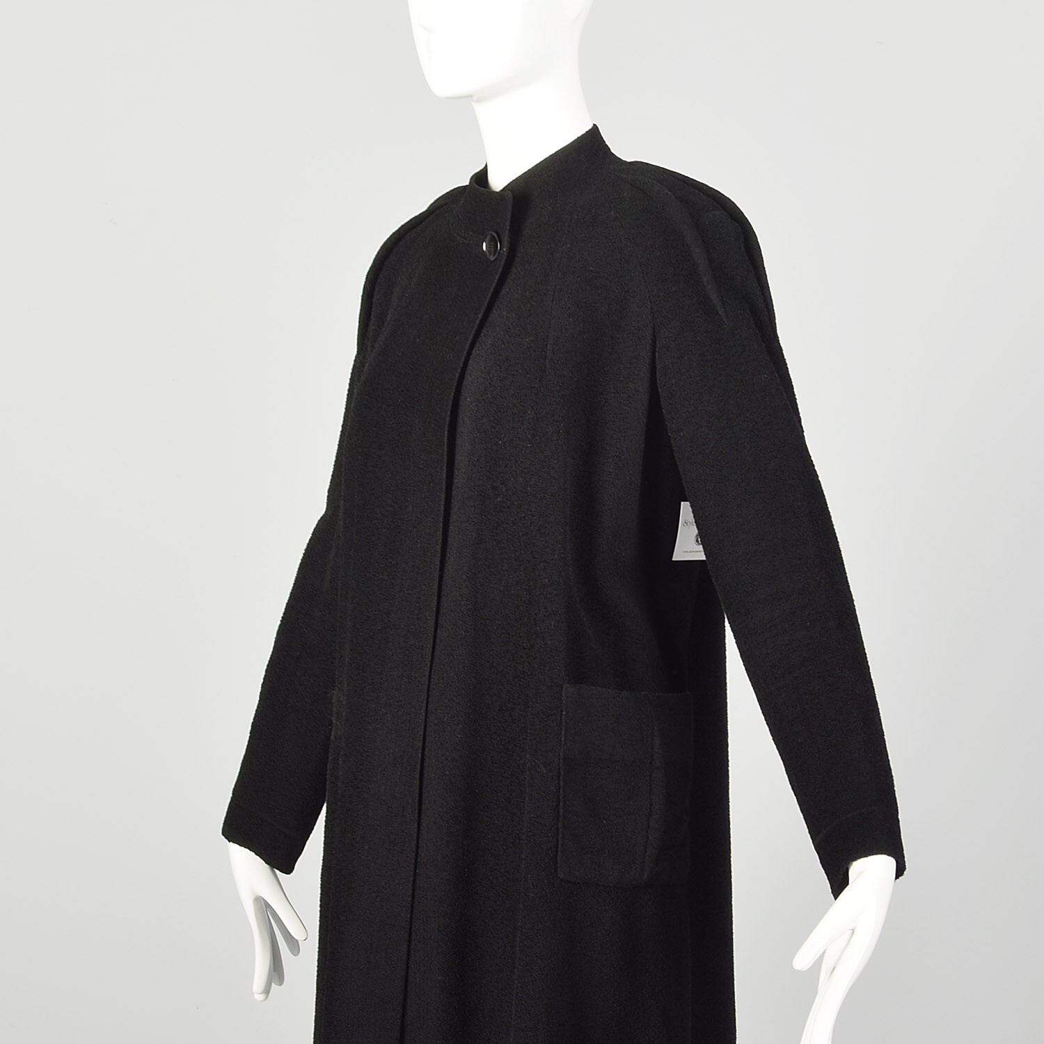 Medium 1930s Swing Coat Soft Black Patch Pockets … - image 6