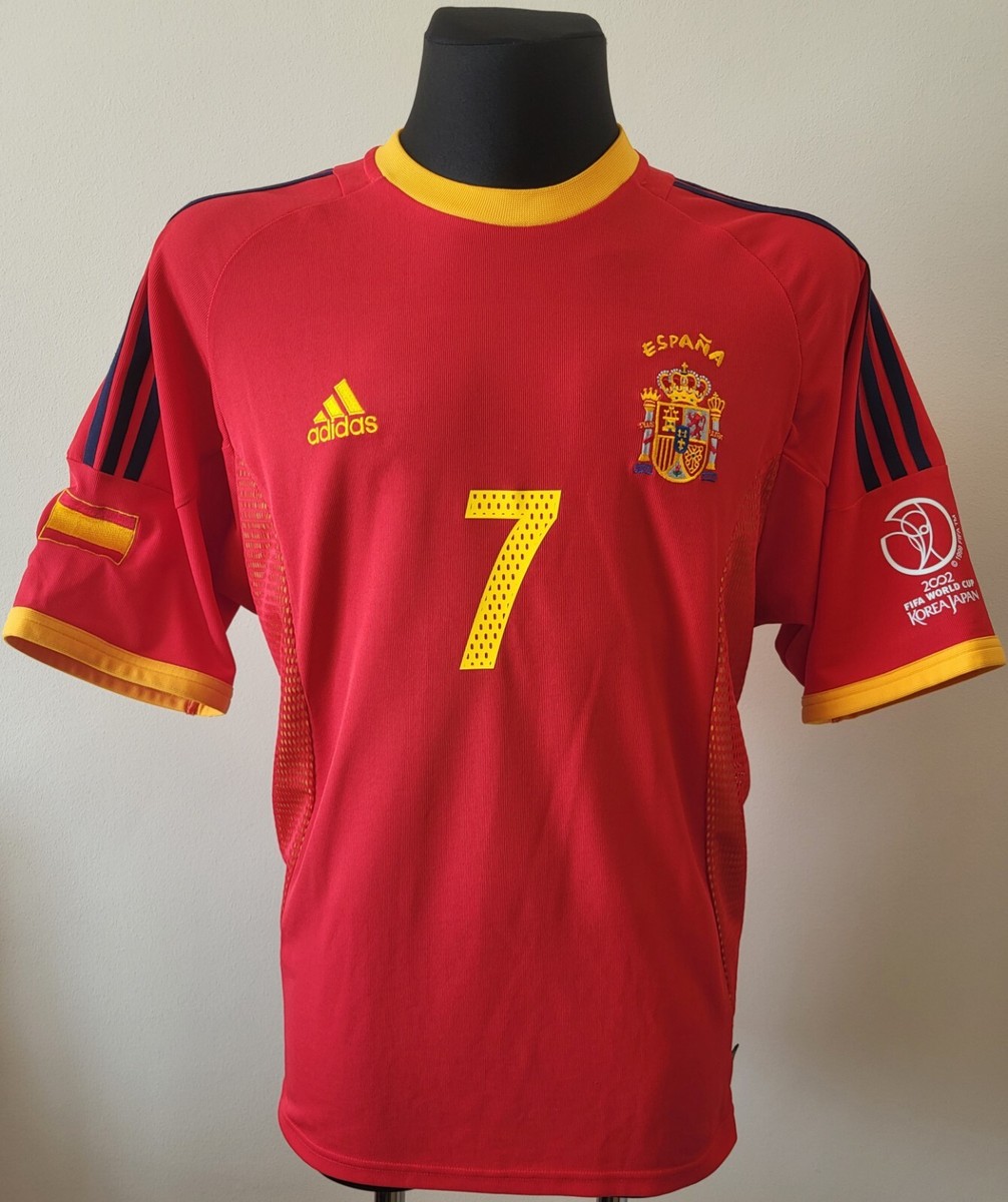 Spain 2002 - 2004 Home football Adidas shirt #7 Raul size