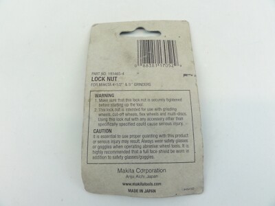Makita #193465-4 Brand New SEALED Genuine Lock Nut for 9005B