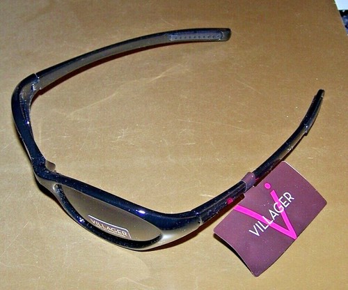 Claiborne - VILLAGER Sunglasses - BLACK FRAMES/ GRAY LENSES NWT! - Picture 2 of 4