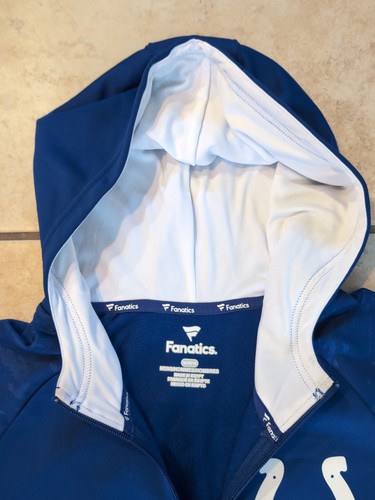 Fanatics Indianapolis Colts Blue Full Zip Up Jacket Hoodie NFL Men's Size Med - Picture 2 of 9