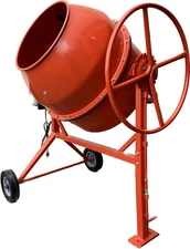 8.83 Cubic Feet 1-3/8 HP Cement Concrete Stucco Mortar Mixer Tilting Steel Drum