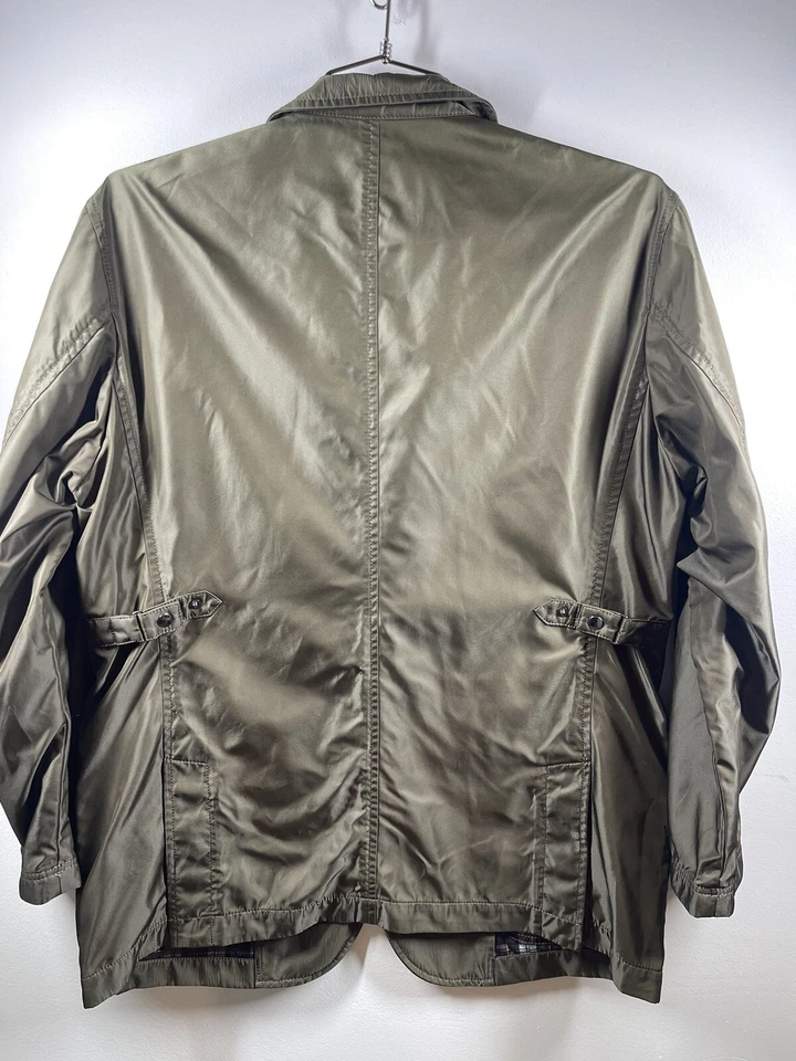 Lyle & Scott Men’s Olive Green Full Zip Lined Utility Field Jacket Pockets Large - Image 2 of 4