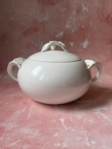 Villeroy & Boch Gemüseterrine Foglia weiß mit Deckel Porzellan Blatt Design