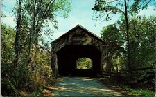 Old Covered Bridge Brandon Vermont VT Postcard PM Cancel WOB Note Koppel VTG