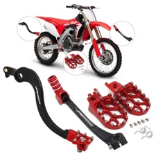 CNC Motorcycle Shift Lever+Brake Pedal+Foot Pegs For CRF250R CRF250RX CRF450R