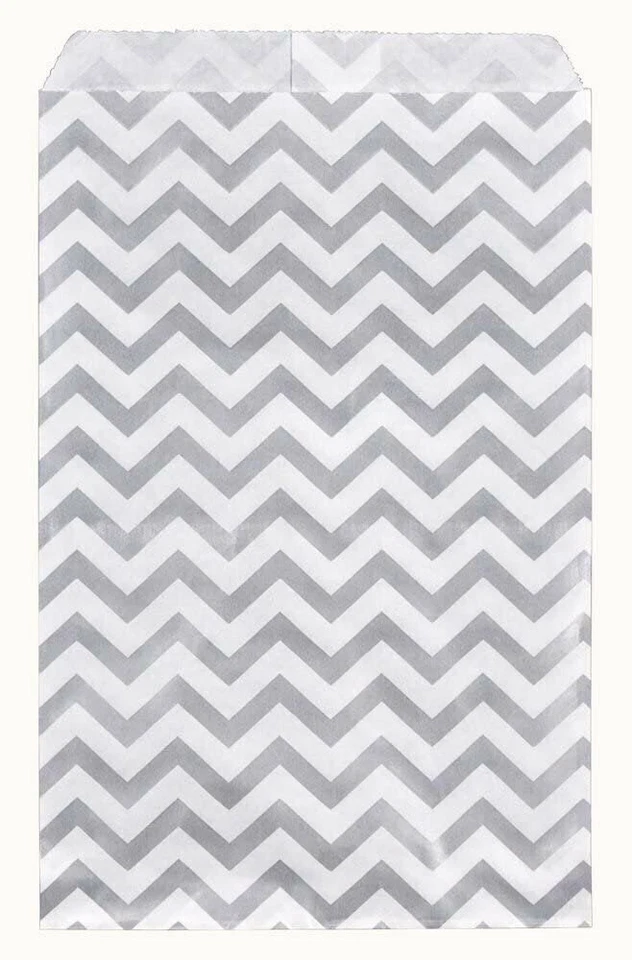 200 peças de sacolas de papel Chevron para presente compras várias cores e tamanhos disponíveis - Imagem 4 de 4