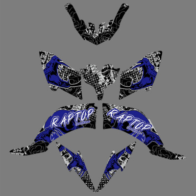 ATV Graphics Decals Kit For Yamaha Raptor 250 2008 2009 2010 2011 2012 2013