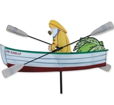 18" FISHERMAN Whirligig Wind Spinner-Garden Stake by Premier Kites