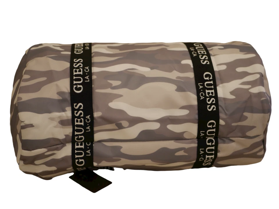 NUEVO WT MUJER ADIVINAR FIN DE SEMANA MINI BOLSA DE LONA GIMNASIO NYLON LILA CAMUFLAJE LOGOTIPO ACENTO Foto 3 de 4