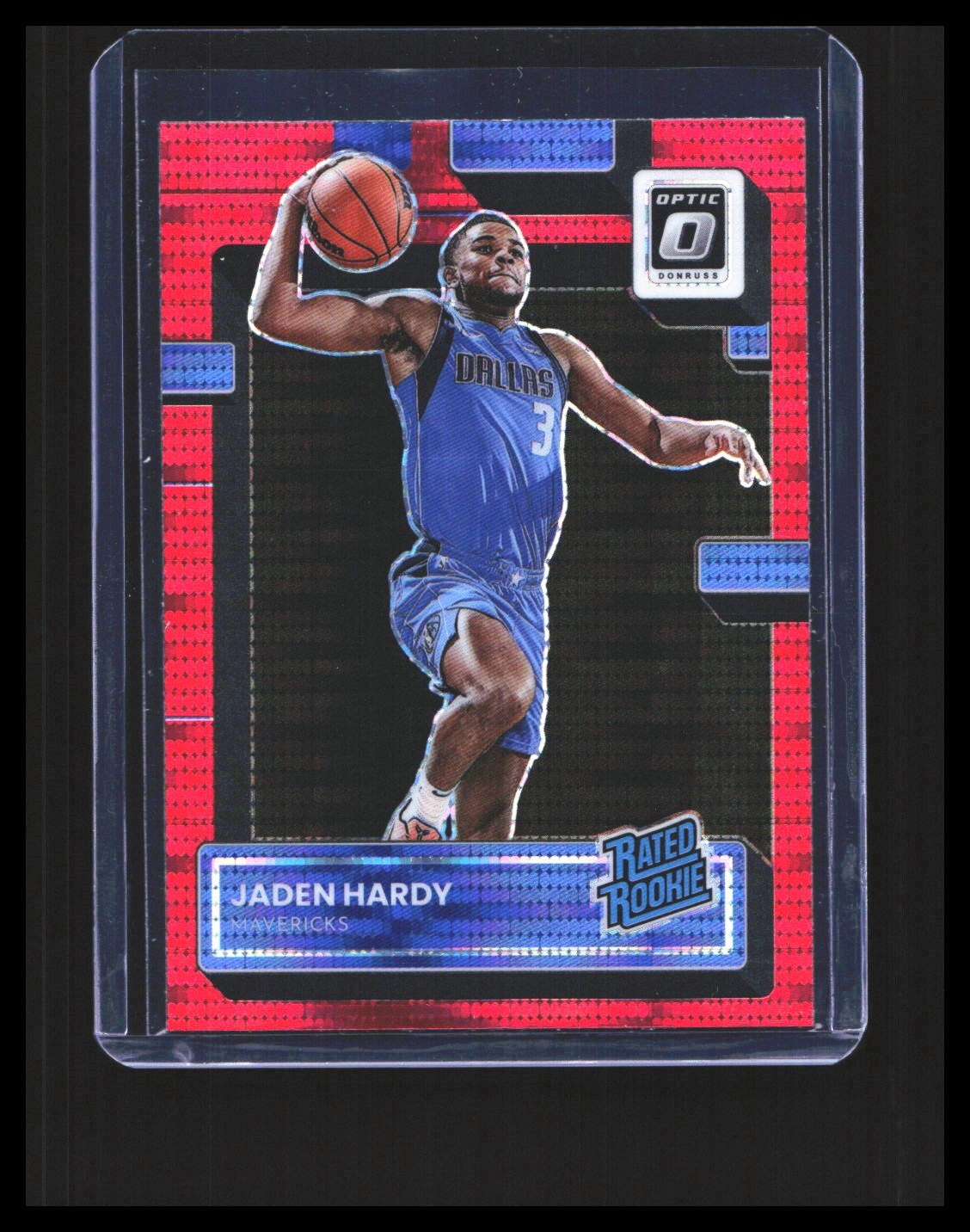 2022-23 Donruss Optic Red Pulsar - Rated Rookie #248 Jaden Hardy (RC) Mavericks