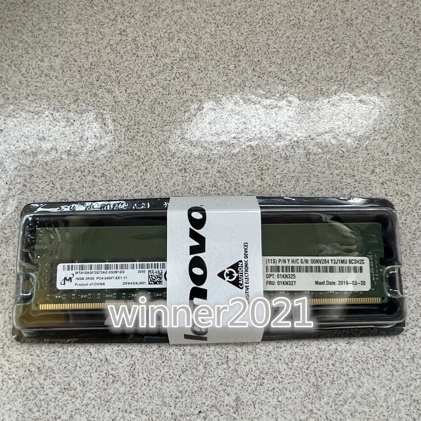 01KN325 01KN327 Lenovo/IBM 2RX8 16GB DDR4 PC4-2400 Unbuffered UDIMM ECC Memory - Image 2 of 4