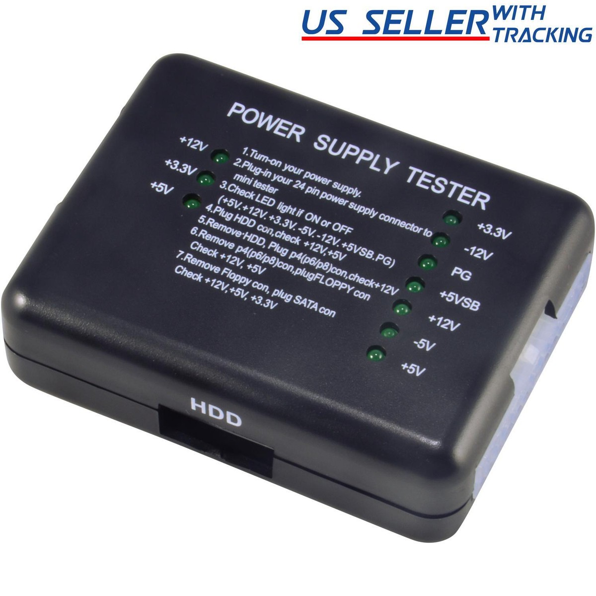 ATX Power Supply PSU Tester with 20/24 Pin, SATA Molex HDD