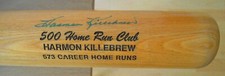 Harmon Killebrew Auto 125 LS 500 HR CLUB bat 573 Career HR COA Tristar FREE S/H