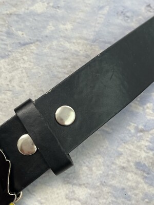 Betty Boop Buckle Leather Belt Black Cute Y2K Style Size S 102cm