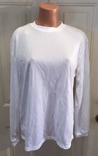 Image of NEW BALANCE, Size Large, Athleisure, Moisture Management Knit Top, in White. NEW