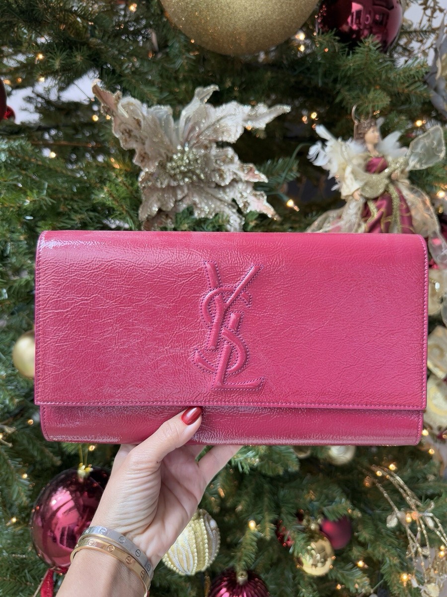 YSL Saint Laurent Patent Leather Large Belle de Jour Fleur