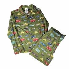 Disney Cars Lightning McQueen Pajama Set boys Sz 9/10 Tow Mater, Sally, Green