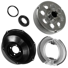 Rear Brake Drum W/ Cover & Shoe For Honda Fourtrax 300 TRX300FW 4x4 1988-2000 