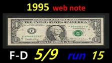 1995 , Web Note ~~ F-D ~ 5/9 = run 15  == ~~ == F95409225D