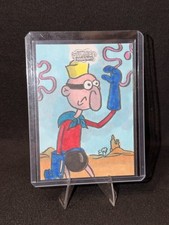 Marketplace image: 1/1 Topps Chrome SpongeBob BARNACLEBOY Sketch By Artist Dan Gorman